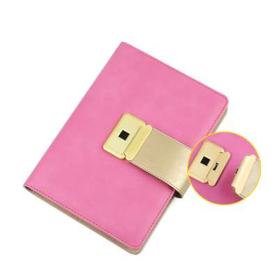 PU Leather Intelligent Fingerprint Lock Notebook with Logo Customized