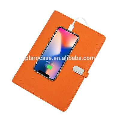 Magnetic USB Lock Filler Paper Notebook with Power Bank USB Memory