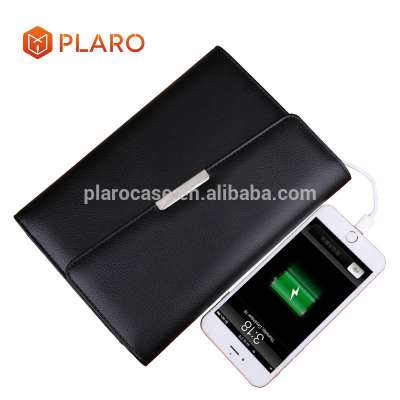 3 Fold High Quality Promotional Business Notebook with Power Bank